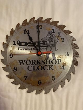 Vintage Orchard Supply Hardware Saw Clock