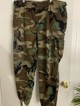 Military Army Hot Weather Woodland Bdu Combat Pants Xl