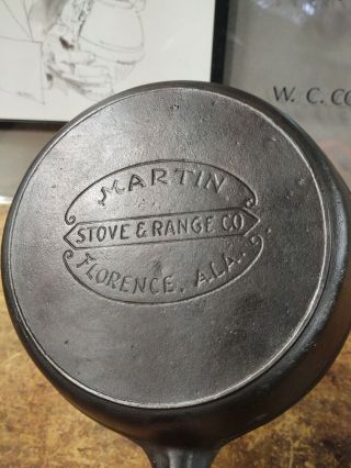 Martin Stove & Range Cast Iron 5 Skillet With Heat Ring – Hamburger Logo