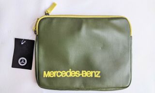 Rare Vtg Mercedes Benz Nwt Ipad Zipper Case Purse Pouch Bag Tablet Holder