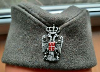 Serbia Volunteer Army Hat Badge Military Cap Chetnik Bosnia War 1995 Armee Hut
