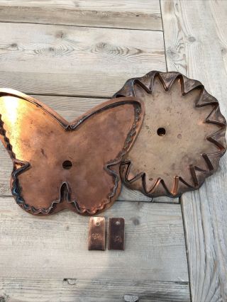 Martha Stewart By Mail Giant Copper Cutters - Butterfly & Flower With Hooks