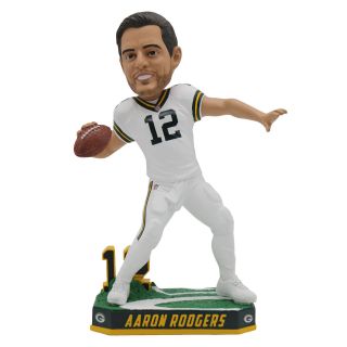 Green Bay Packers Aaron Rodgers Color Rush Jersey 8 " Bobblehead