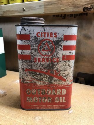 Cities Service Outboard Oil Can