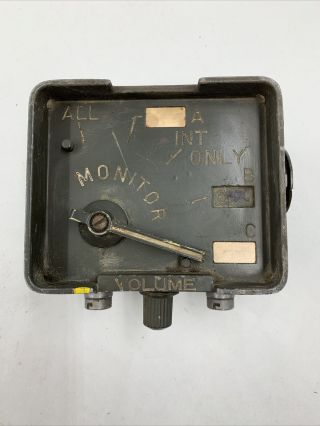 Vintage C - 2298/vrc Intercommuncation (crew) Control Box,  Val - Tronics