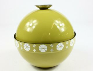 Vintage Catherine Holm Norway Green Enamel Fondue Pot Bowl 1960s Mcm