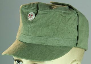 East German Kampfgruppen Cap Hat Army Military Communist Soviet Ddr Nva Peak