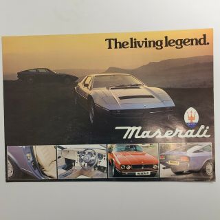 Maserati The Living Legend Brochure Models Kyalami Merak Ss Khamsim.