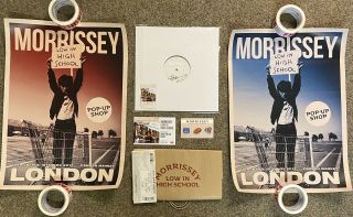 Morrissey - Low In High School Promo Pack - Signed Tp Lp,  Posters,  Pin & Bag