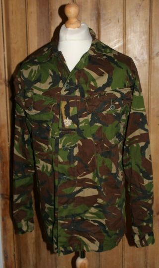 Large Long British Army Soldier 95 Dpm Camo Shirt With Major Rank Slider
