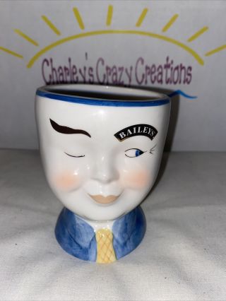 1997 Limited Edition Bailey’s Irish Cream " Yum " Winking Face Shirt & Tie Mug Cup