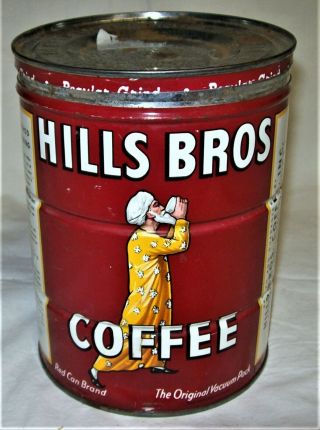 Vintage Hills Bros Coffee 2 Lb Tin
