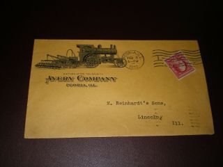 Avery Steam Engine Agricultural Cover Letterhead Farm Wagons Threshers Peoria Il