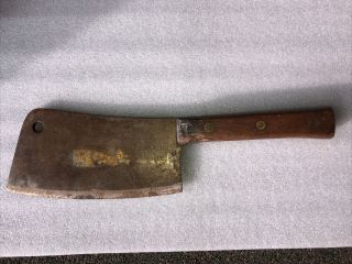 Antique 15” Germany F.  Dick Meat Cleaver No.  84 Butcher Knife From Amish Farm