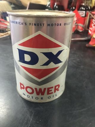 D X Power Oil Can - Sae 30 - Dent Where It Says Motor - Did Not Up