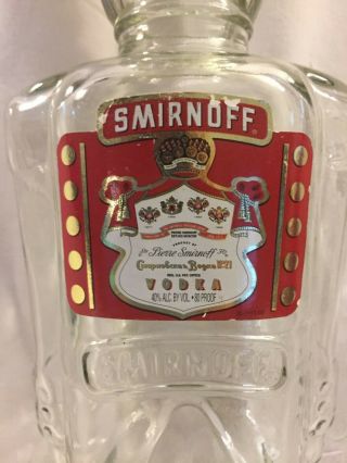 1997 Smirnoff Vodka - Vintage Collectible Toy Soldier Nutcracker Glass Bottle 3