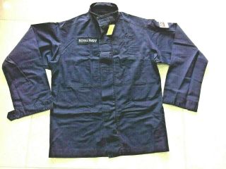 Royal Navy Jacket Shirt Combat Warm Weather Blue Fr,  Rn G2 & No Badge
