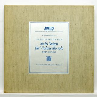 Pierre Fournier - Js Bach The 6 Suites For Cello Solo Archiv Sapm 3xlps Box Ex,
