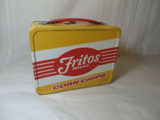 Vintage Thermos Brand Fritos Corn Chips Metal Lunch Box No Thermos