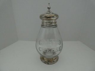 Frank Whiting Sterling Silver & Glass Grated Cheese Shaker 6.  3 Oz 6 " Tall