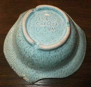 Vintage turquoise and gold California 146 lazy susan 2 piece set 3