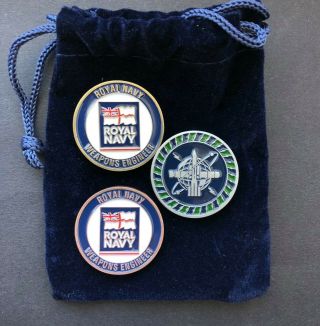 Royal Navy Spoof Coins " We Branch " 3 Coins In Total,  Complete With Carry Bag