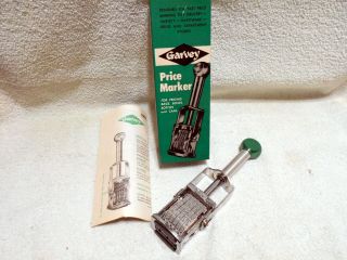 Vtg Garvey Country Store Grocery Price Marker Ink Stamper Orig.  Box