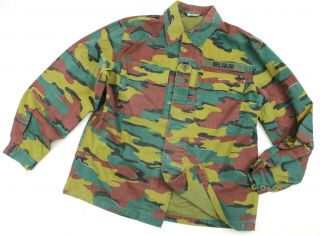 Belgian Army Combat Shirt / Jacket In Ripstop Jigsaw Camo 42/44  (no4)