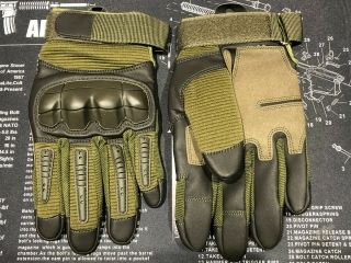 Tactical Hard Knuckle Gloves Military Army Ranger Green