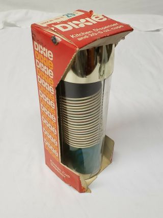 Vintage Dixie Cup Dispenser 5oz.  Cups Old Stock Classic Kitchenware