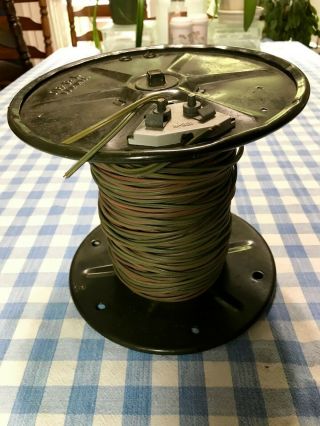 Vintage Us Military Dr - 8 - A Spool Of Field Communication Wire