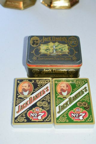 Jack Daniels Vintae Tin With 2 Deck Of Cards