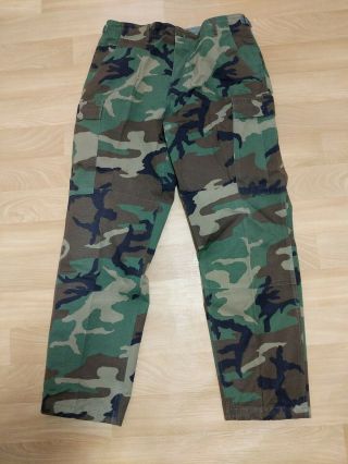 Us Army Woodland Camo Bdu Pants Trousers 8415 - 01 - 390 - 8948 Medium Regular