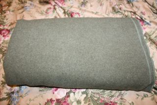 Vintage U.  S.  Army Od Green Wool Military Issued Blanket Bed