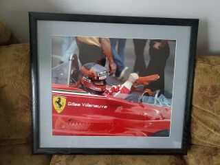 Gilles Villeneuve 30 " X 26 " Framed Photograph Signed By The Photographer