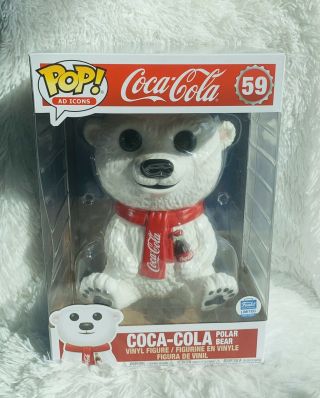 Funko Pop Ad Icons 59 Funko Shop Exclusive Coca - Cola Polar Bear 10 Inch