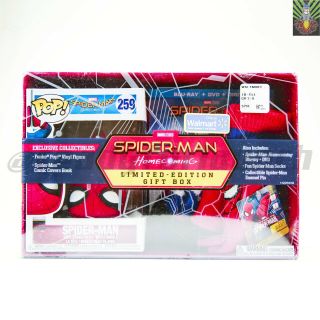 Spiderman Walmart Exclusive Funko Pop Spider - Man Homecoming Blu - Ray Le Gift Box