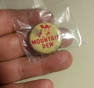 Vintage Collectible Mountain Dew Cork Soda Bottle Advertising Cap Merchandise