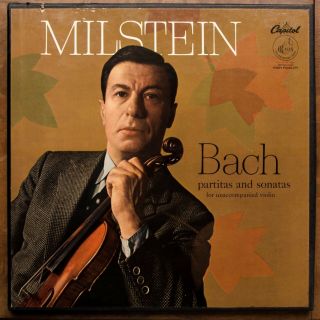 Nathan Milstein / Bach Partitas And Sonatas Captiol Pcr 8370 3lp Box Top Logo