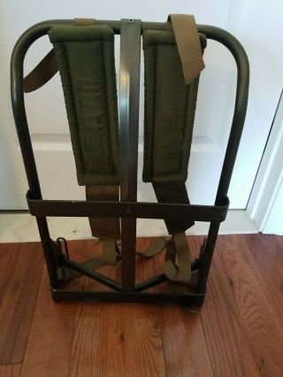 Vintage State Us Military Army Backpack Frame With Shoulder Straps
