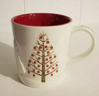 2008 Starbucks Christmas Holiday Coffee Mug Tea Cup Tree Reindeer