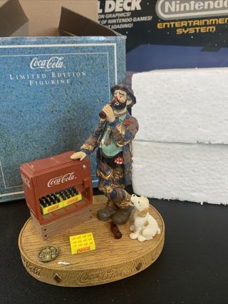 Coca - Cola Emmett Kelly Figurine " At The Red Cooler " 1994 Limited Edition