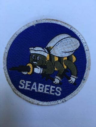 Rare Vintage Ww2 Fighting Seabees Flight Jacket Patch