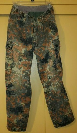 German Army Flecktarn Camo Camouflage Trouser Pants Germany Military Issue 28/28