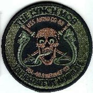 3.  5 " Hsl - 48 Lynch Mob Subdued Uss Anzio Cg - 68 Med/mef Embroidered Jacket Patch