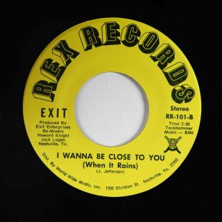 Crossover Soul/funk 45 - Exit - I Wanna Be Close To You - Rex - Mp3