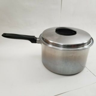 Vintage Ekco Flint 4 Qt Sauce Pan Pot Stainless Steel With Lid