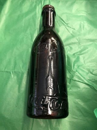 Vintage Coca - Cola Arrows Brown Straight Side Bottle Knoxville,  Tenn.  Marked Root