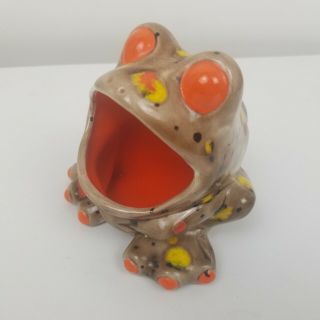 Vintage Frog Scrubby Sponge Holder Ceramic 1970 
