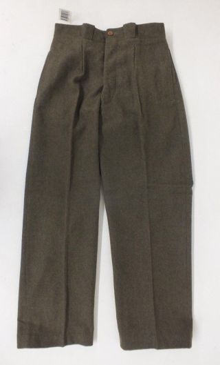 Vintage 100 Wool Olive Drab Military Surplus Pants 30 " X 28 " Fast